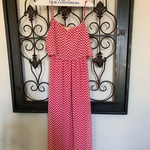 🍓HOT PINK CHEVRON MAXI DRESS🍓
